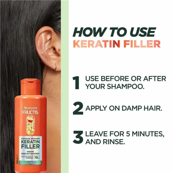 ماسک مو فیلر کراتین گارنیر (Fructis Keratin Filler) - Image 4