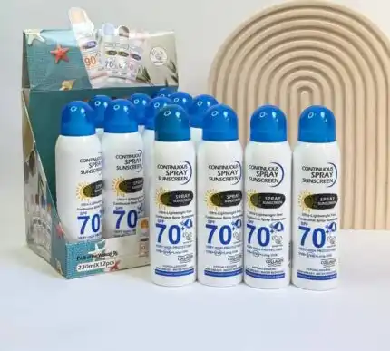اسپری ضدآفتاب سفیدکننده SPF70 وکالی WOKALI