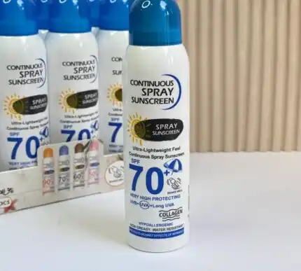 اسپری ضدآفتاب سفیدکننده SPF70 وکالی WOKALI