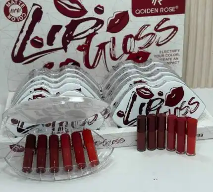پک رژلب 6 عددی 5899 گلدن رز QOIDEN ROSE