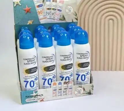 اسپری ضدآفتاب سفیدکننده SPF70 وکالی WOKALI