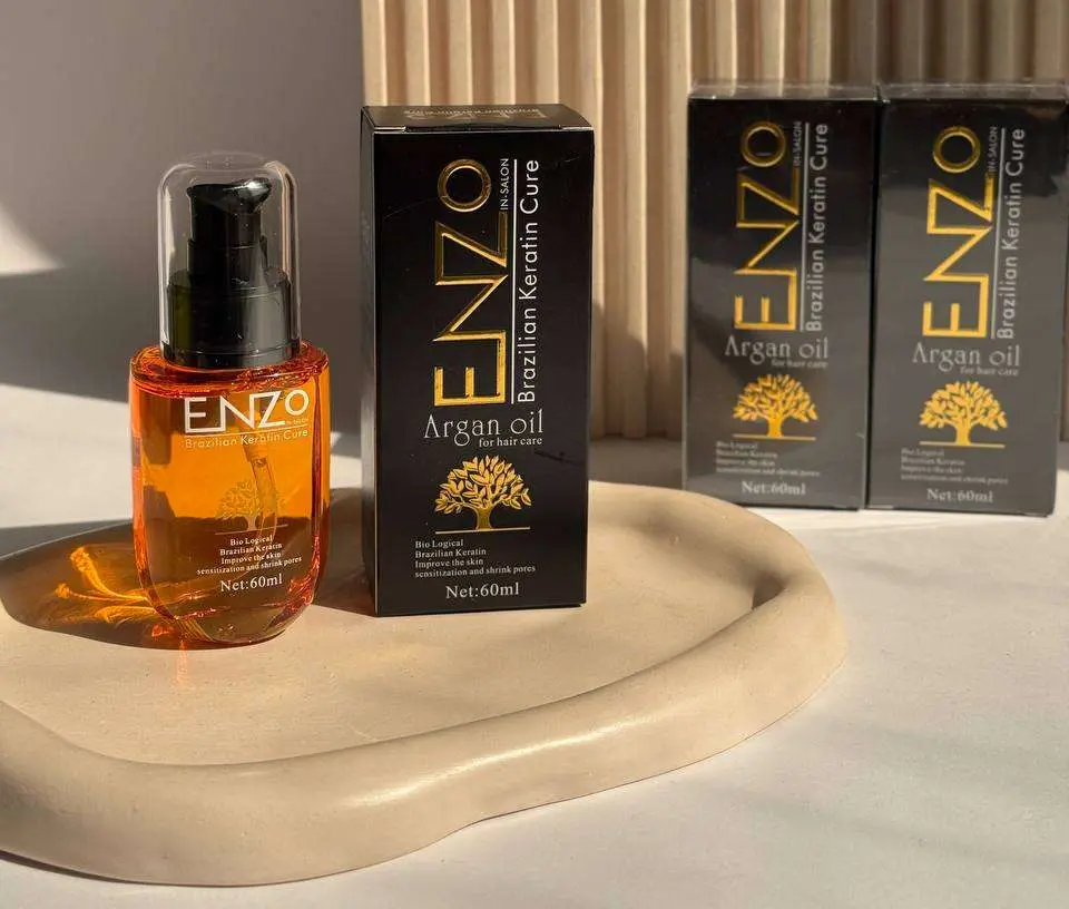 روغن مو آرگان حاوی کراتین برزیلی انزو ENZO