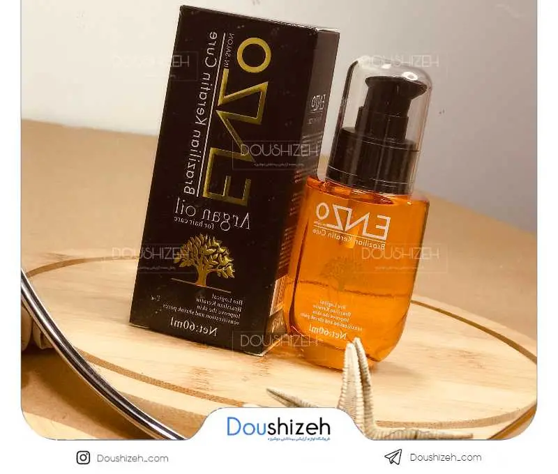 روغن مو آرگان حاوی کراتین برزیلی انزو ENZO