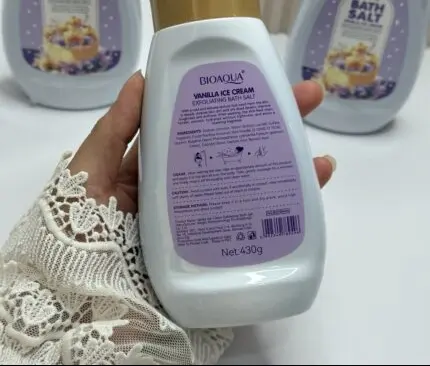 نمک بدن بستنی وانیلی بیوآکوا BIOAQUA