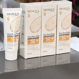 ضدآفتاب تیوپی بی رنگ برنج بیواکوا BIOAQUA