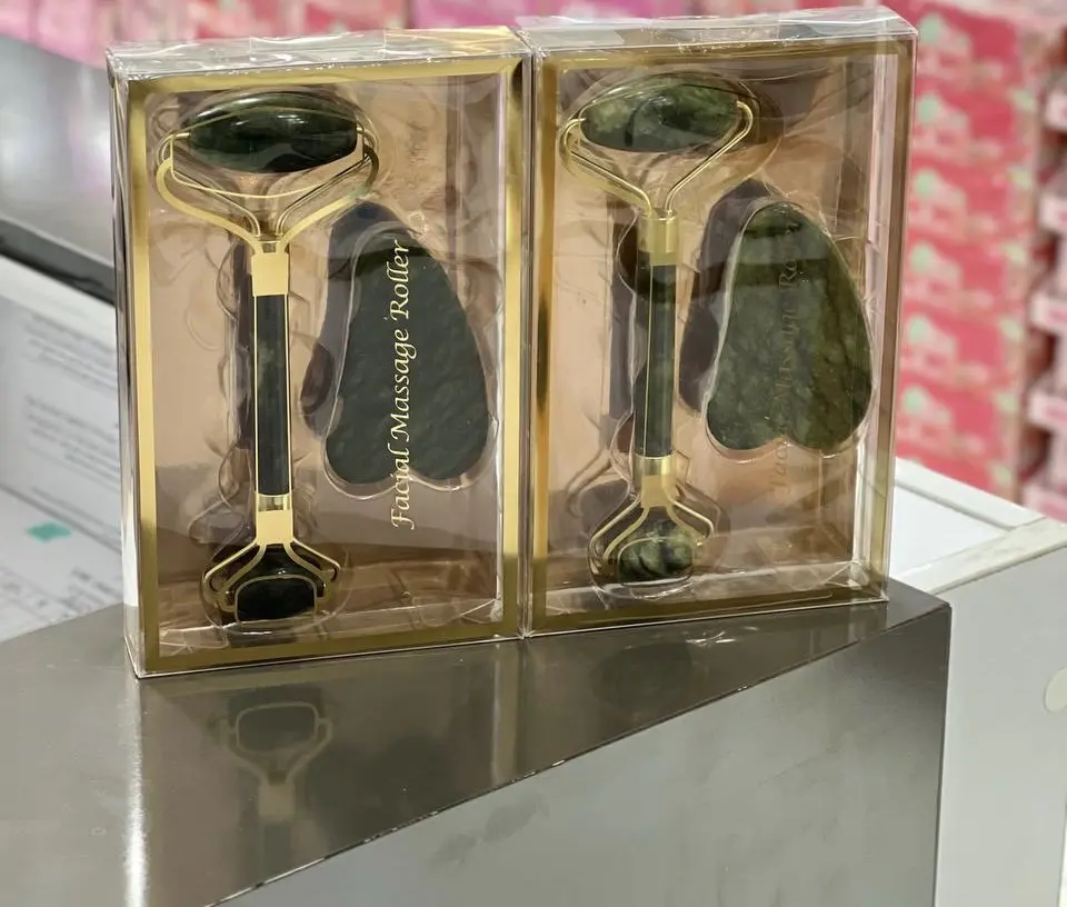 ست جیدرولر همراه با سنگ گواشا Jade Roller