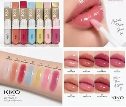لیپ گلاس پاستیلی رنگی حجم دهنده کیکو KIKO
